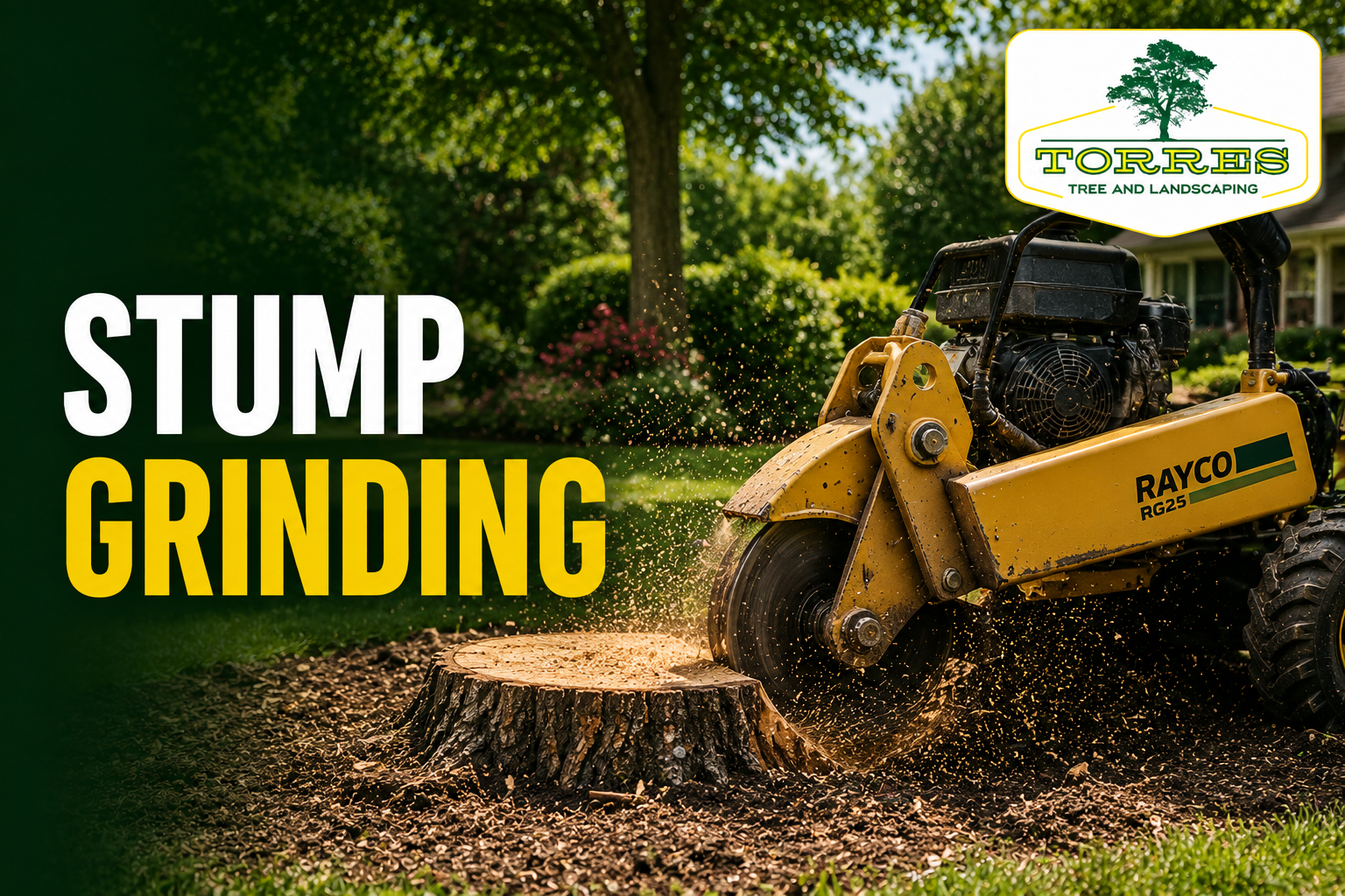 Stump grinding service